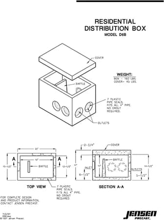 Influent Distribution Box D3 Distribution Box | Jensen Infrastructure