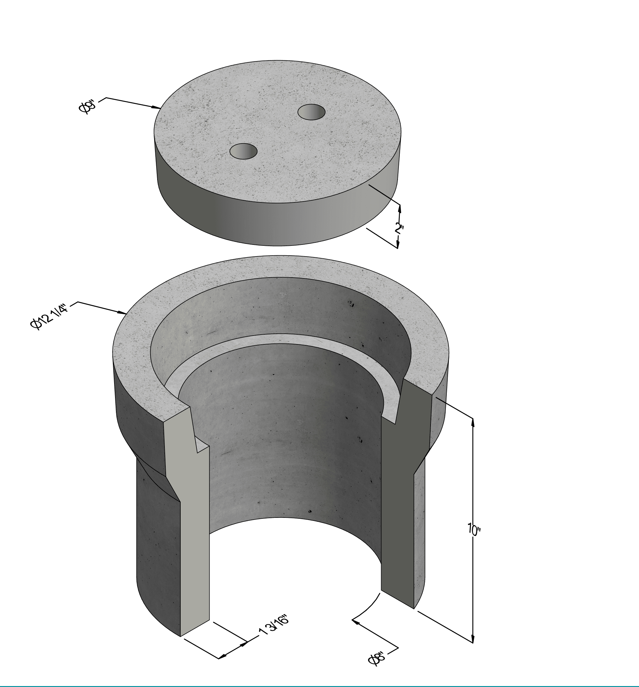 Brooks 1SP Lids Precast Concrete Solid Jensen Precast