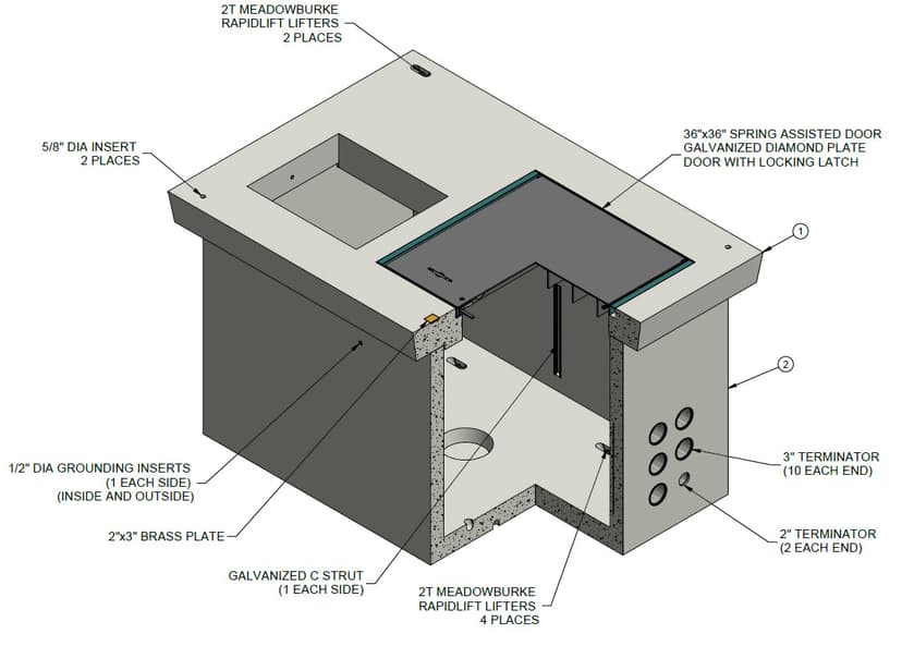 Pull Box Portland General Electric 644-3 | Jensen Precast