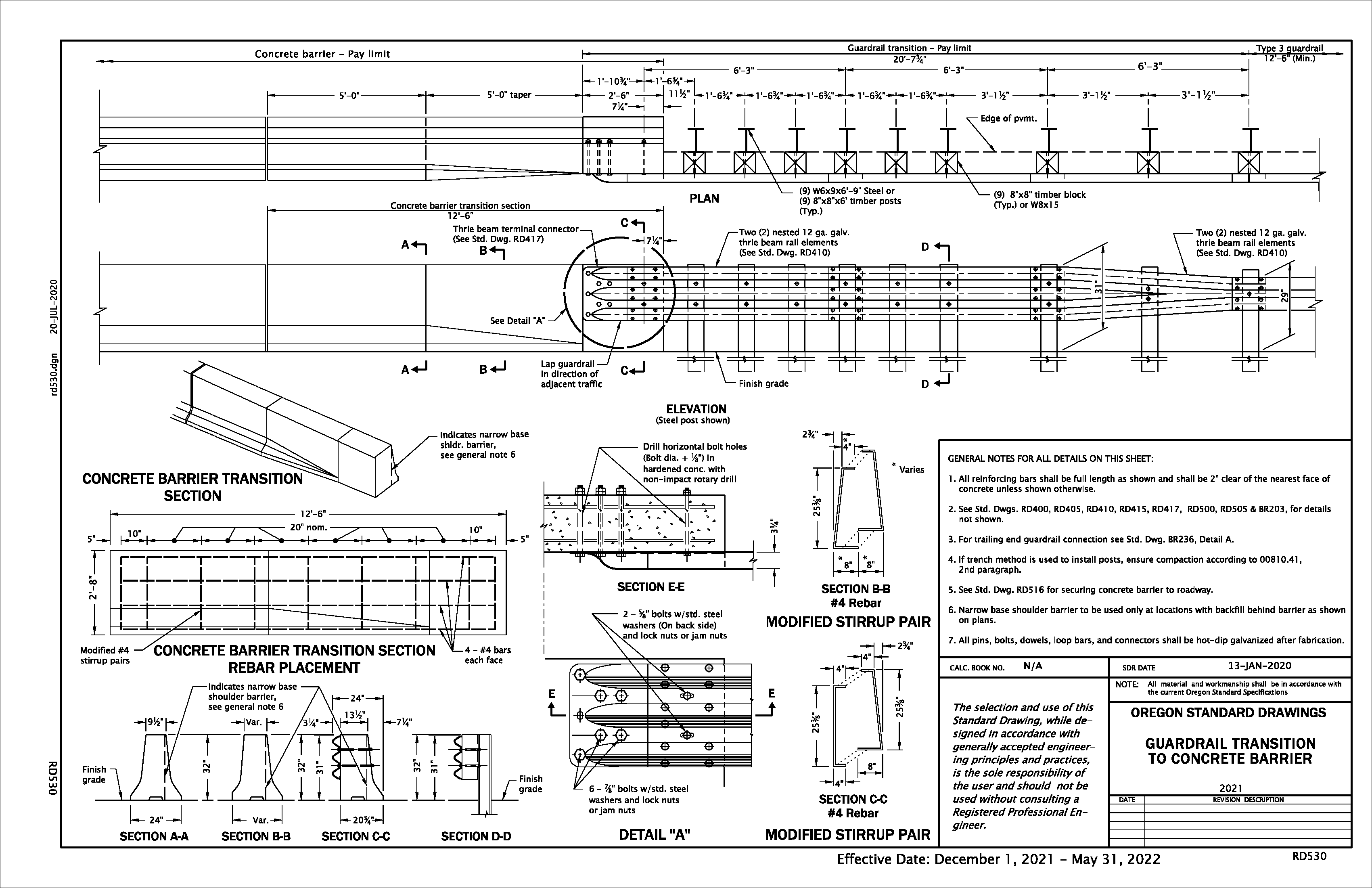 ODOT P&L to Guardrail Barrier | Jensen Precast
