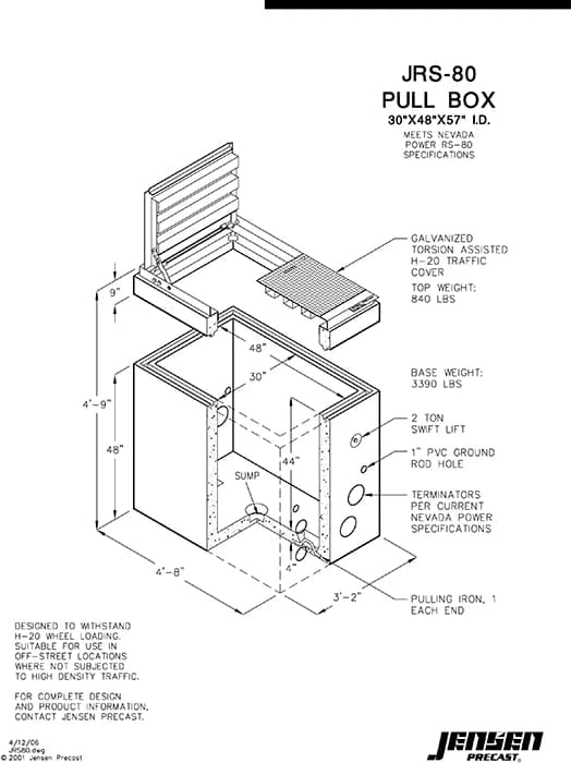 Pull Box Block Rvt JRS-80 Pull Box - 3048 - NV Energy South | Jensen Infrastructure