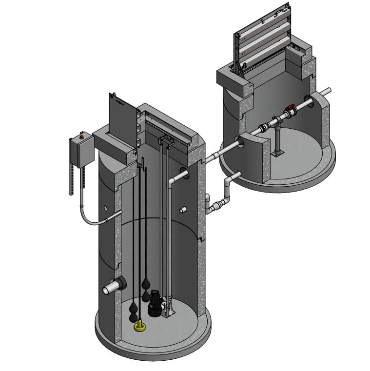 248-SV Series Standard Simplex Pump Station | Jensen Precast